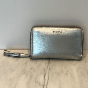 Vintage Jimmy Choo Silver Leather Wallet